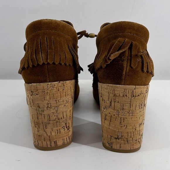 Tory Burch Brown Embroidered Ankle Boots - Picture 3 of 12